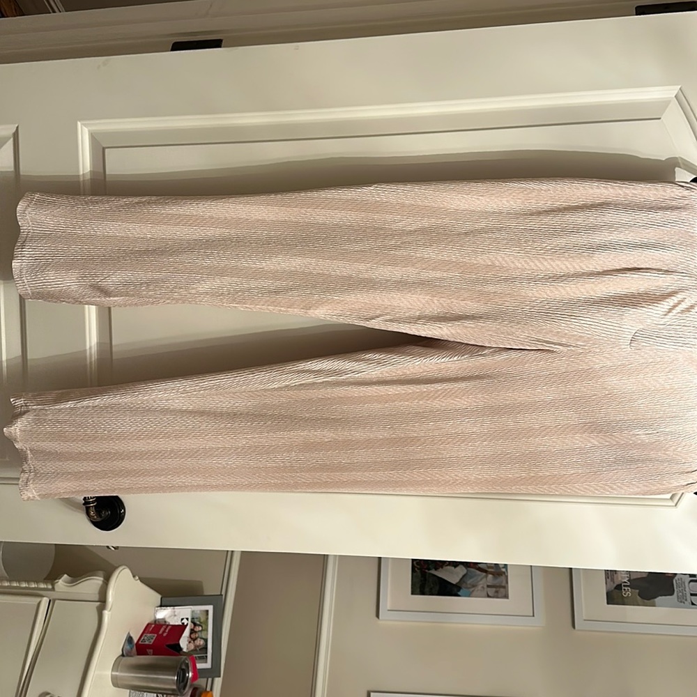 Kittenish champagne trousers